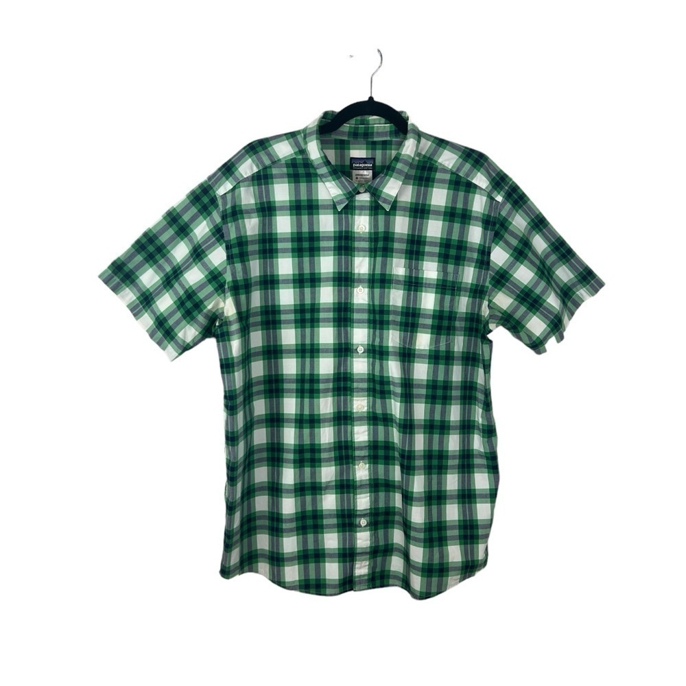 Patagonia Fezzman Short Sleeve Button Front Shirt Organic Cotton